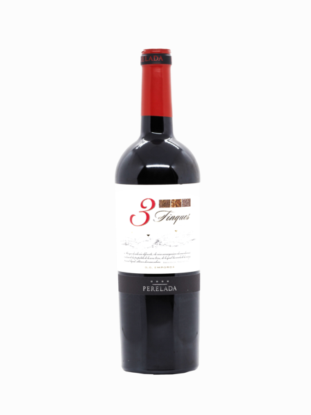 vino tinto 3 finques do emporda - perelada castillo de perelada red wine product of spain.JPG