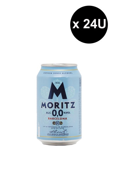 Cervesa Moritz 0'0 sense alcohol llauna 33cl