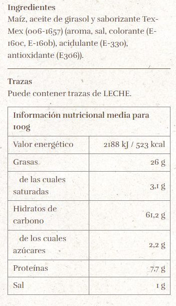 ESPIGA BLANCA NACHOS TEX-MEX