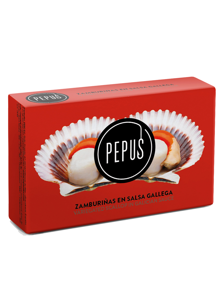 Pepus Zamburiñas en salsa gallega