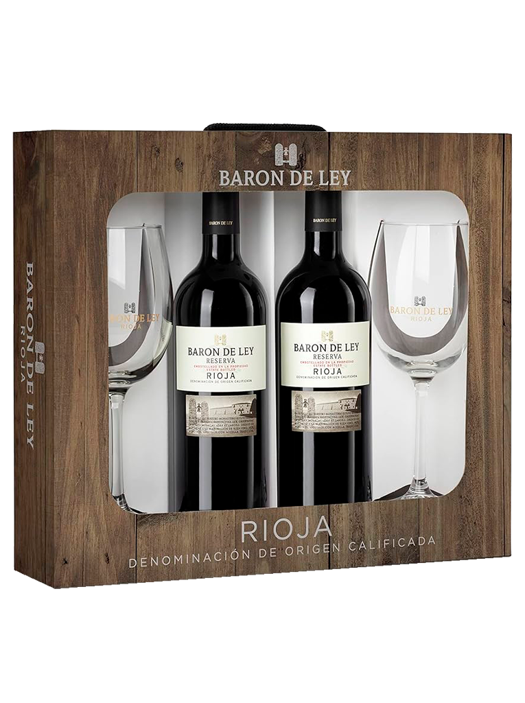 Barón de Ley Reserva Estuche 2 bot+2copas